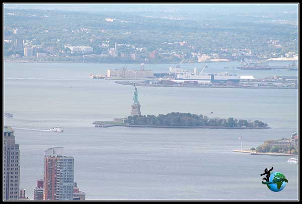Lady Liberty desde el Empire State Building