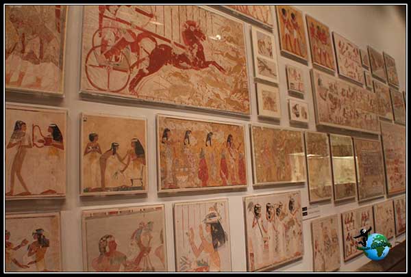 Dibujos sobre la vida en Egipto en el Metropolitan Museum de New York