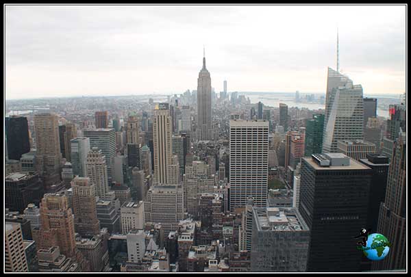 Vistas del Empire State Building desde el Top of the Rock en New York