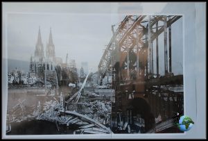 Imágenes de los daños sufridos por la Catedral de Colonia sufridos en la Segunda Guerra Mundial.