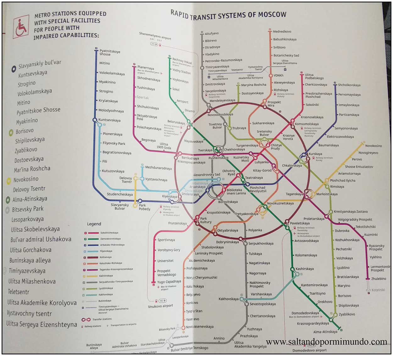 Plano metro Moscú